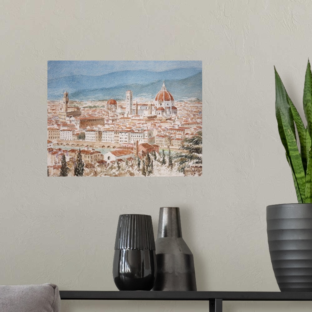 A modern room featuring From San Miniato Al Monte