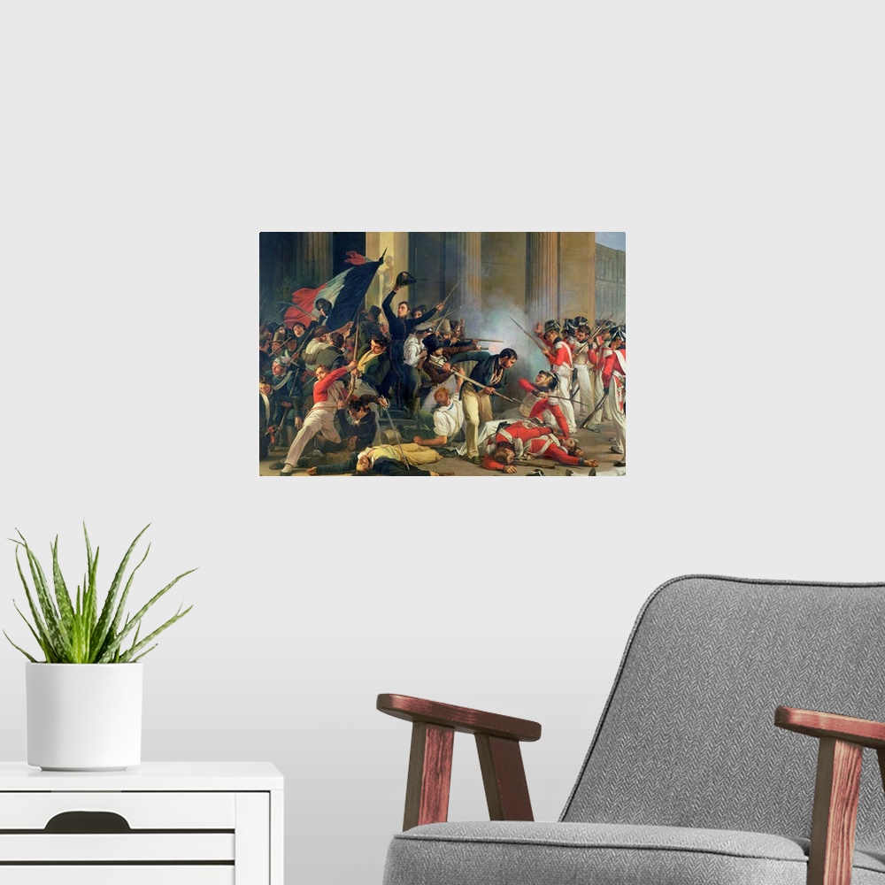 A modern room featuring Republican uprising in opposition to King Charles X (1757-1826);