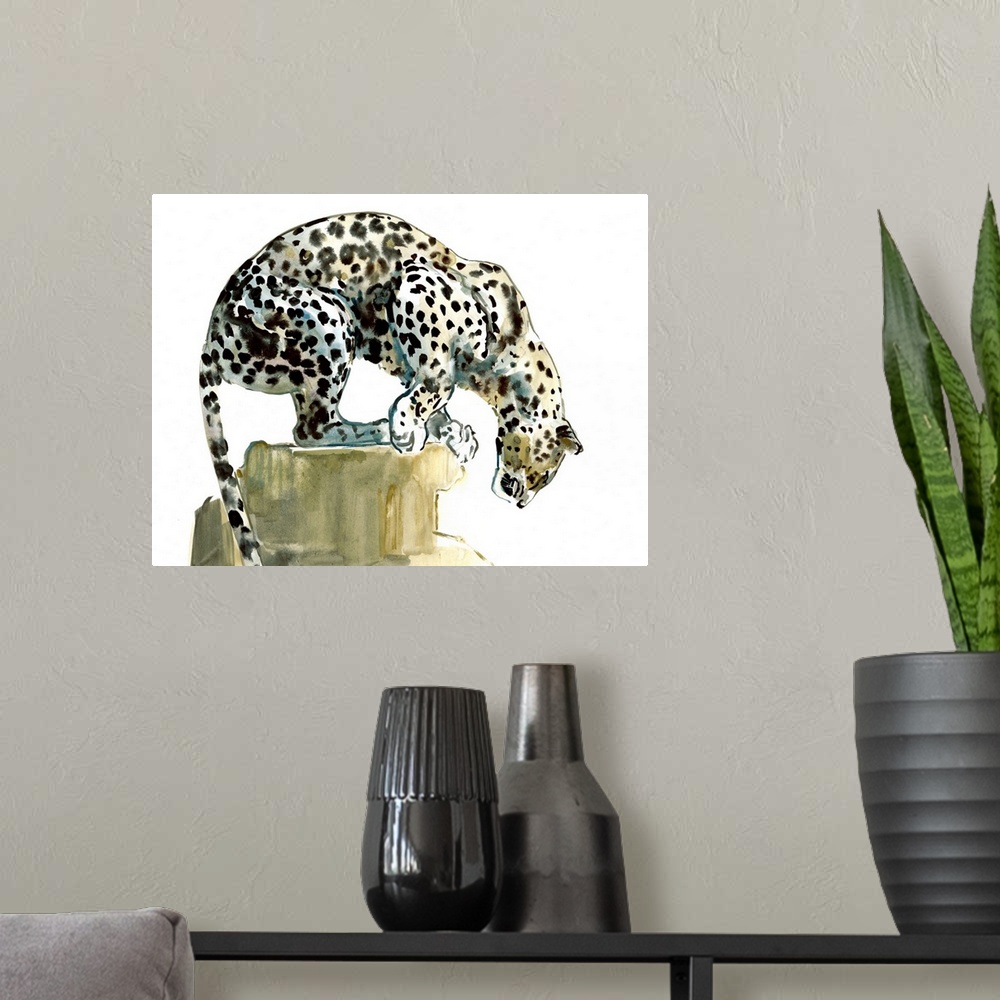 A modern room featuring Spine (Arabian Leopard) by Mark Adlington.