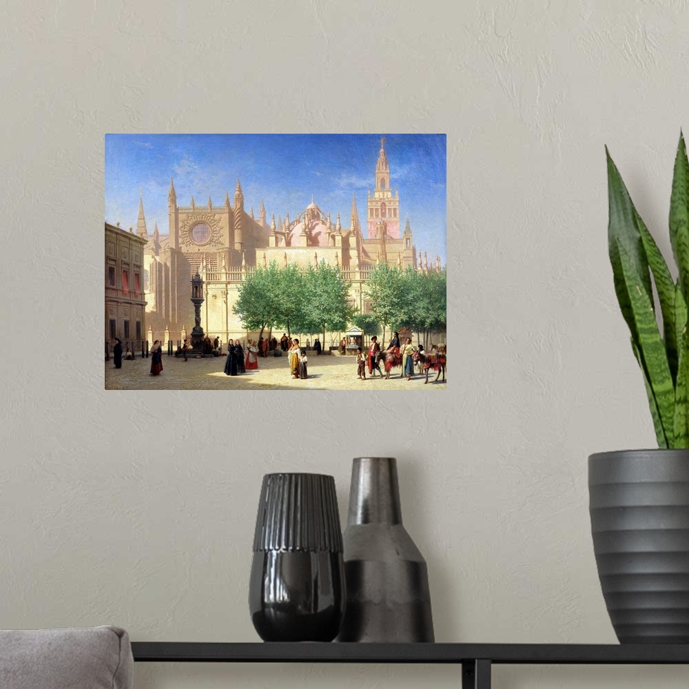A modern room featuring The Cathedral of Seville