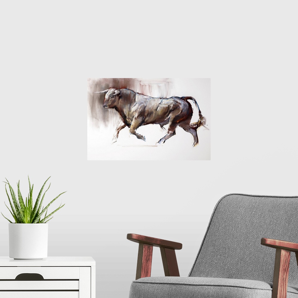 A modern room featuring The White Bull, 2022