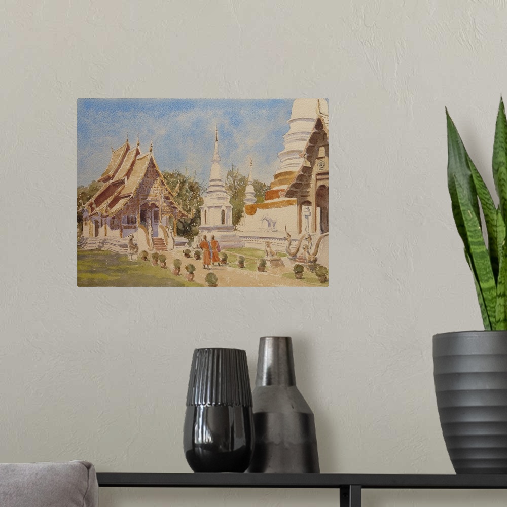A modern room featuring Wat Phra Singh, Chiang Mai