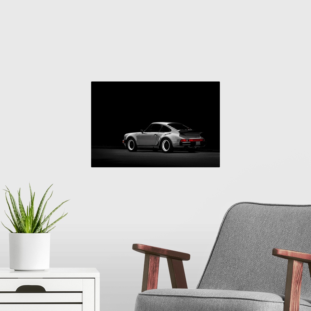 A modern room featuring 1978 Porsche 930 Turbo