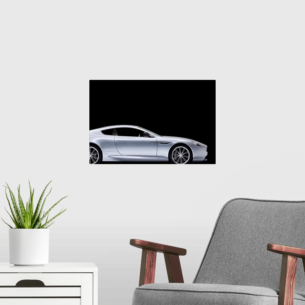A modern room featuring Aston-Martin DB9