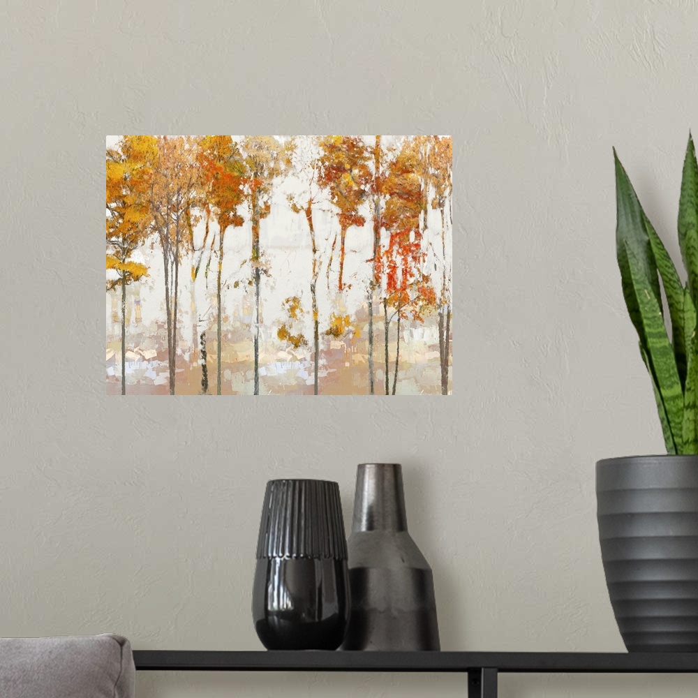 A modern room featuring Abstract Trees 2