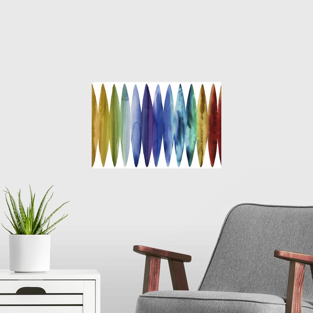 A modern room featuring Watercolor Surfboards 2