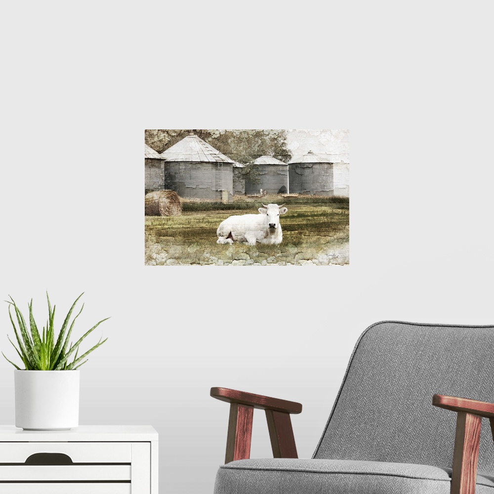 A modern room featuring White Cow