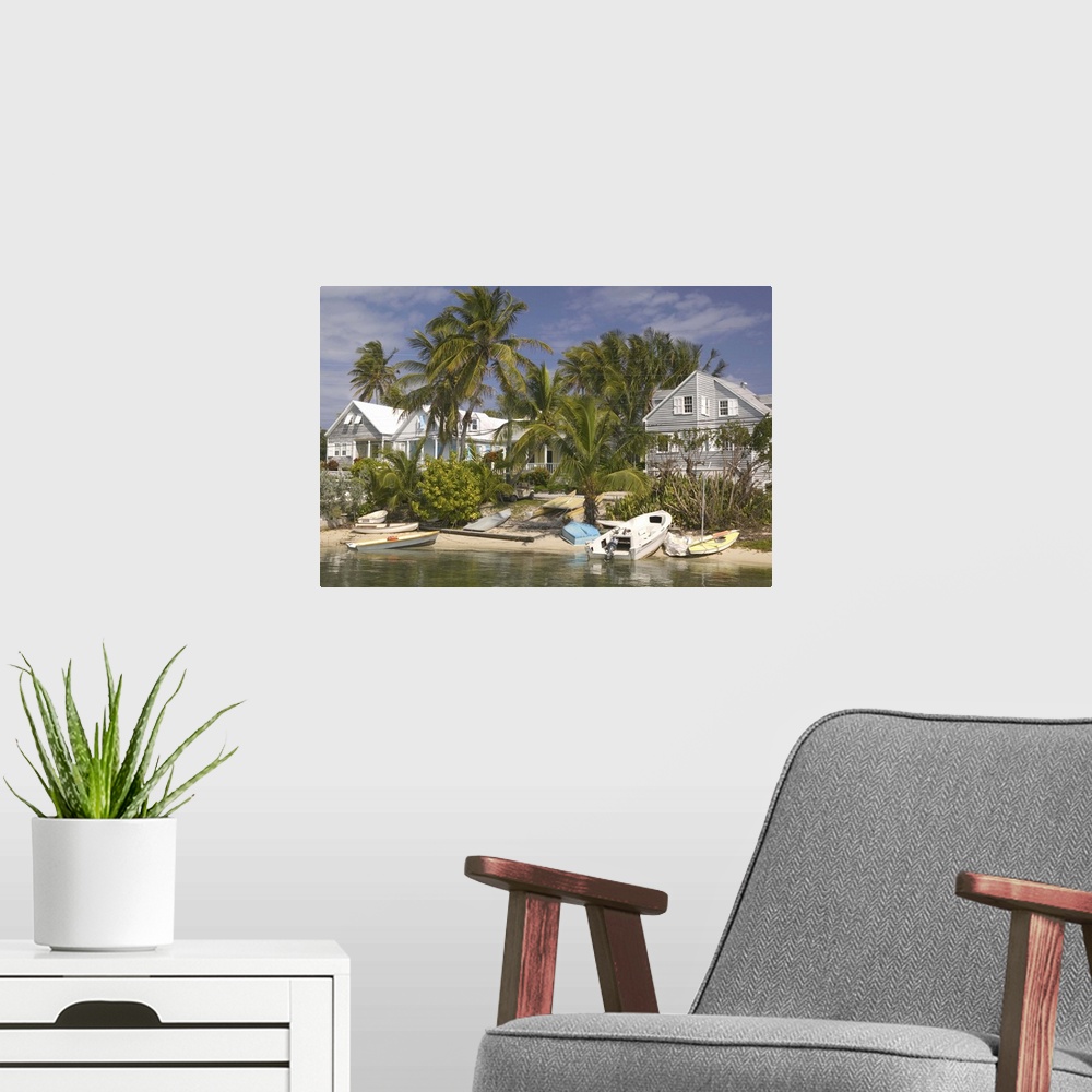 A modern room featuring BAHAMAS- Abacos-"Loyalist Cays"-Elbow Cay-Hope Town:.Town View