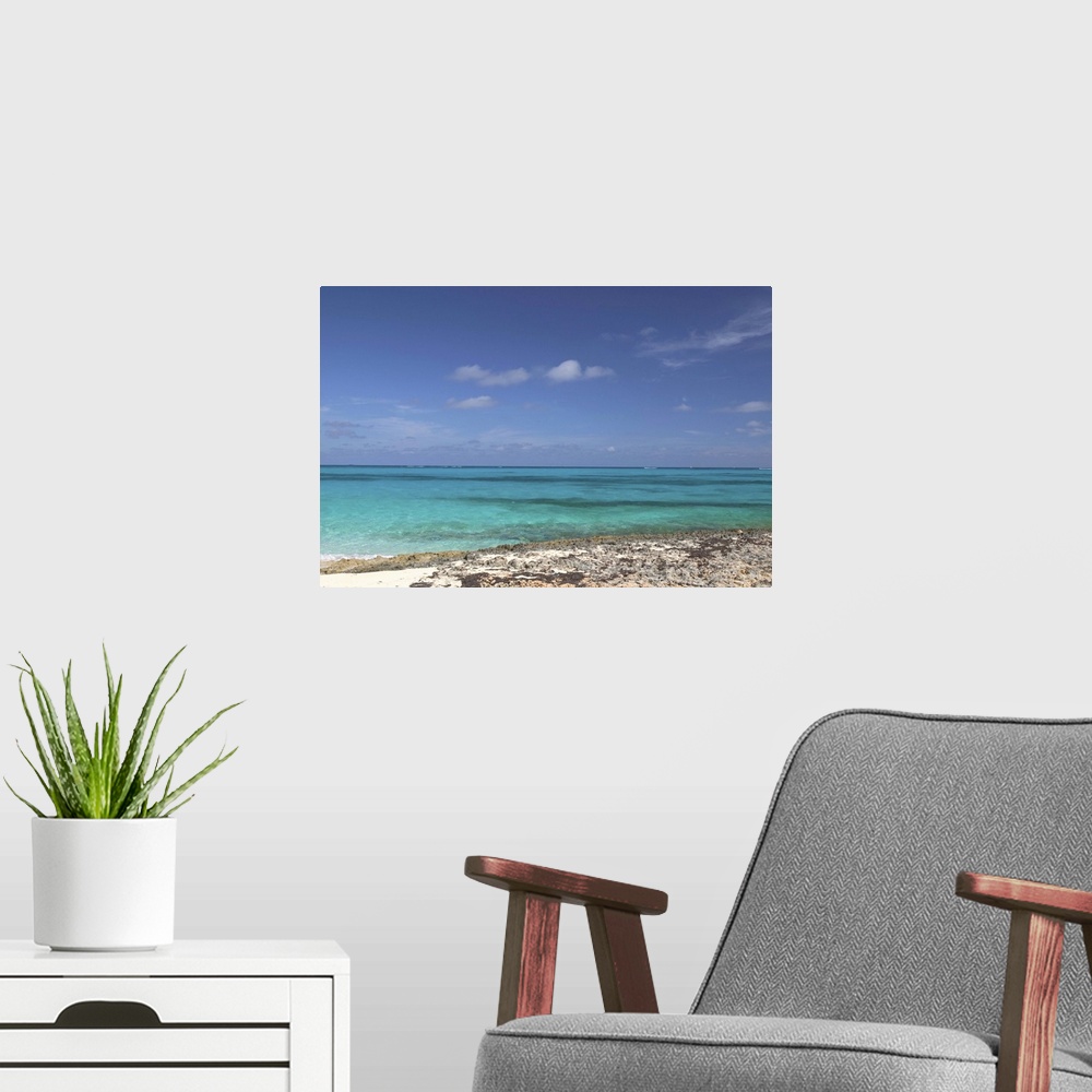 A modern room featuring BAHAMAS- Abacos-"Loyalist Cays"-Man O'War Cay:.Town View of the Atlantic Ocean