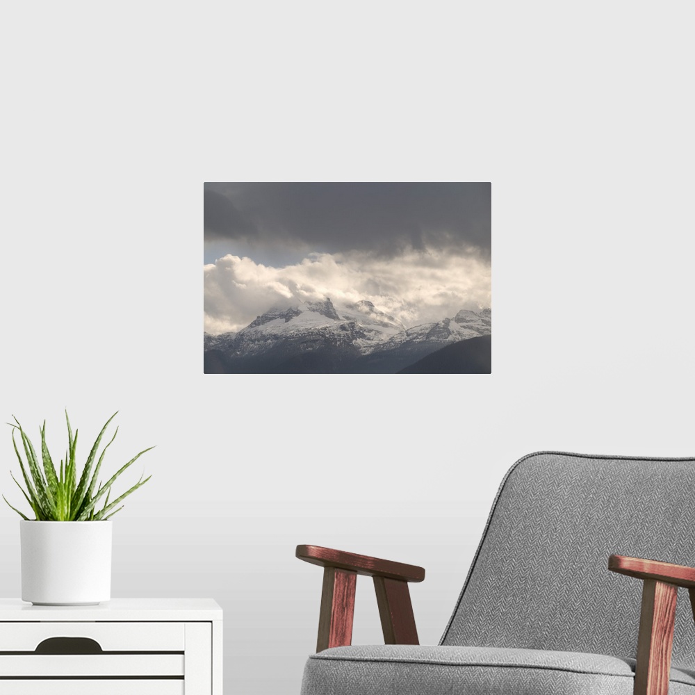 A modern room featuring British Columbia, Revelstoke Area, Mountain Snow and Fog, Glacier National Park