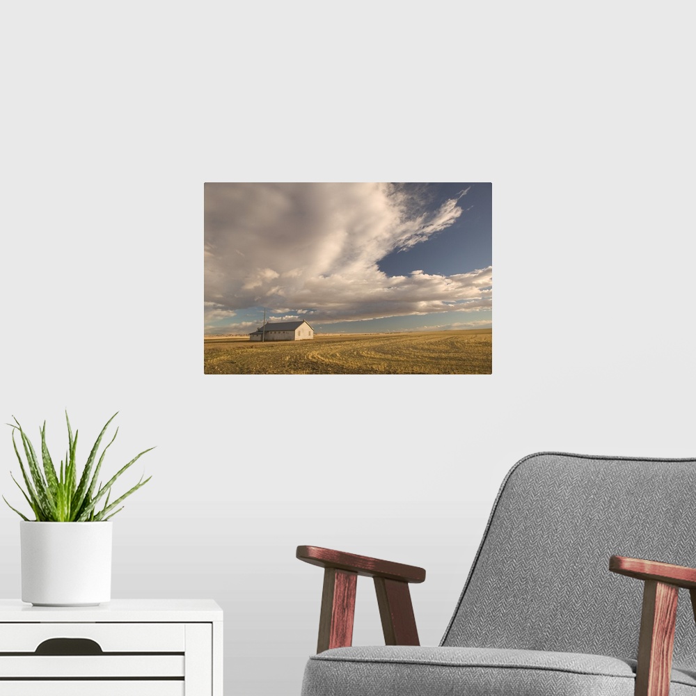 A modern room featuring Canada, Alberta, Stand Off, Landscape with Dramatic Sky