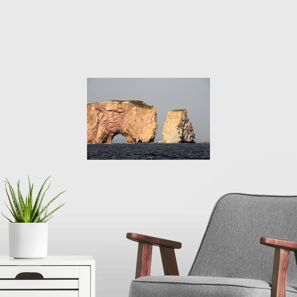 A modern room featuring Canada, Quebec, Perce. St. Lawrence River, Perce Rock. IMAGE RESTRICTED: Not available to US land...