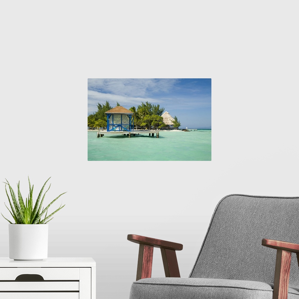 A modern room featuring Island viewed from Caribbean Sea, South Water Cayes Marine Reserve, Hopkins, Stann Creek District...