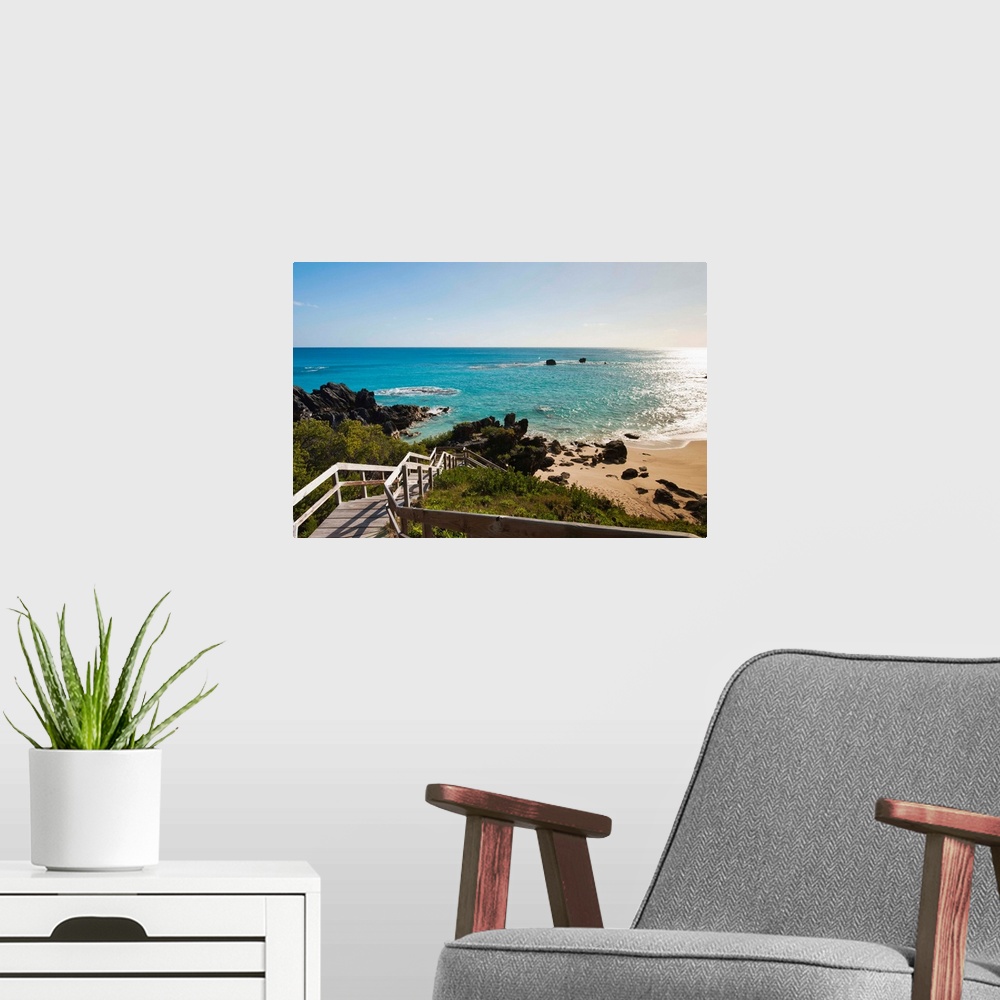 A modern room featuring Church Bay Park Beach, Bermuda.