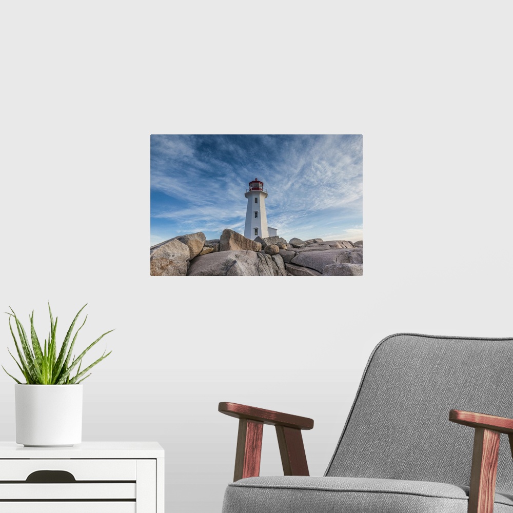 A modern room featuring Canada, Nova Scotia, Peggy's Cove. Fishing village and Peggys Point Lighthouse.