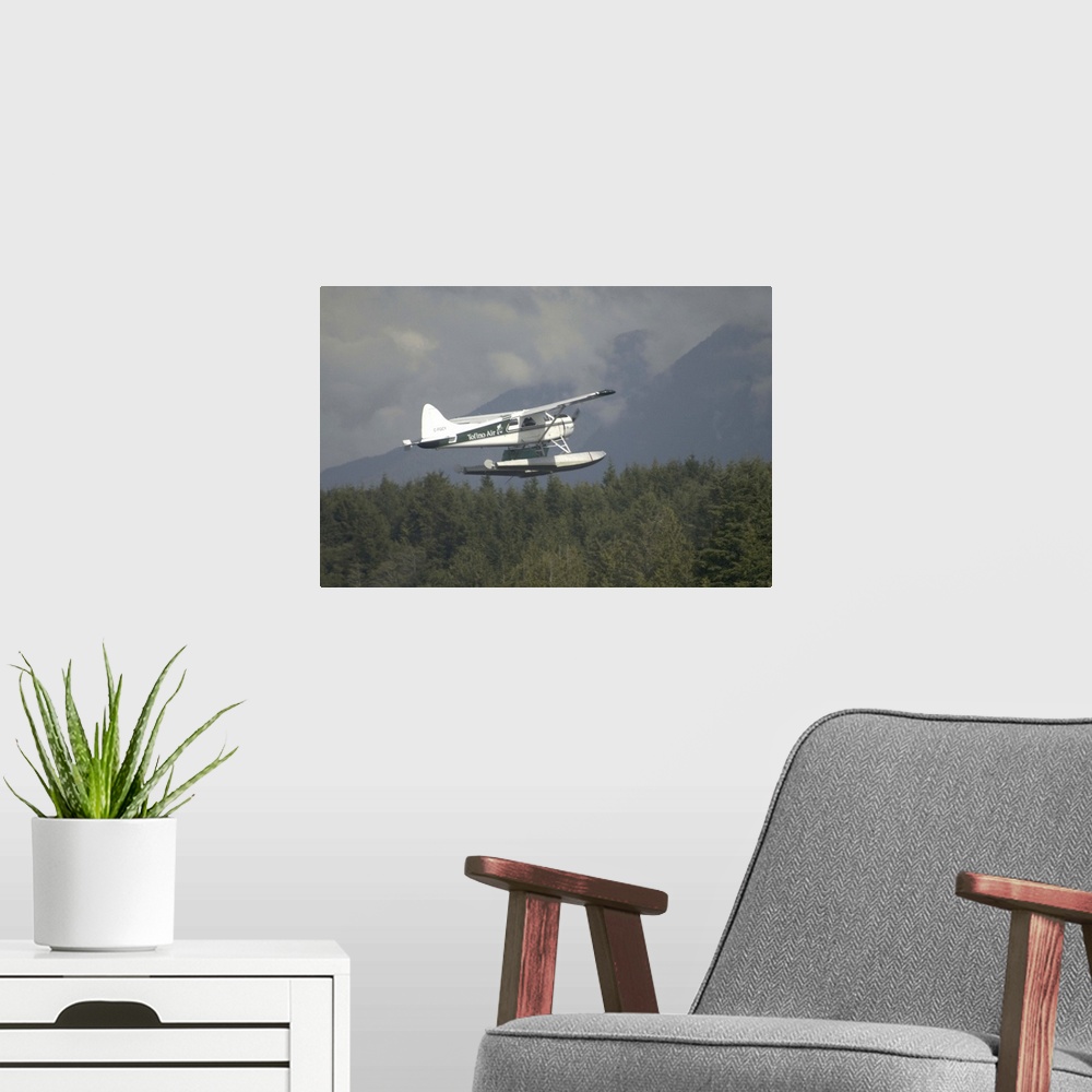 A modern room featuring Float Plane Flying, Tofino, British Columbia, Canada, September 2006