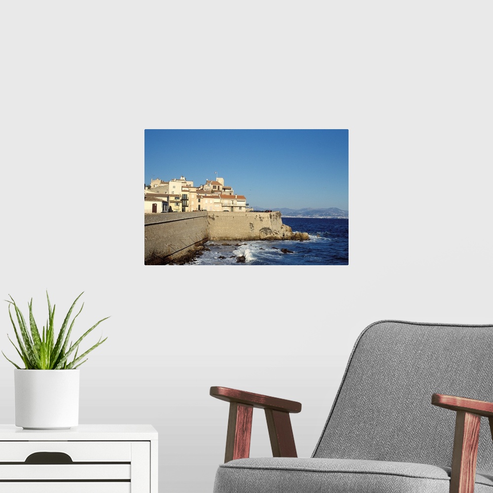 A modern room featuring France, Cote D'Azure, Antibes, Rampart Walls And Coastline
