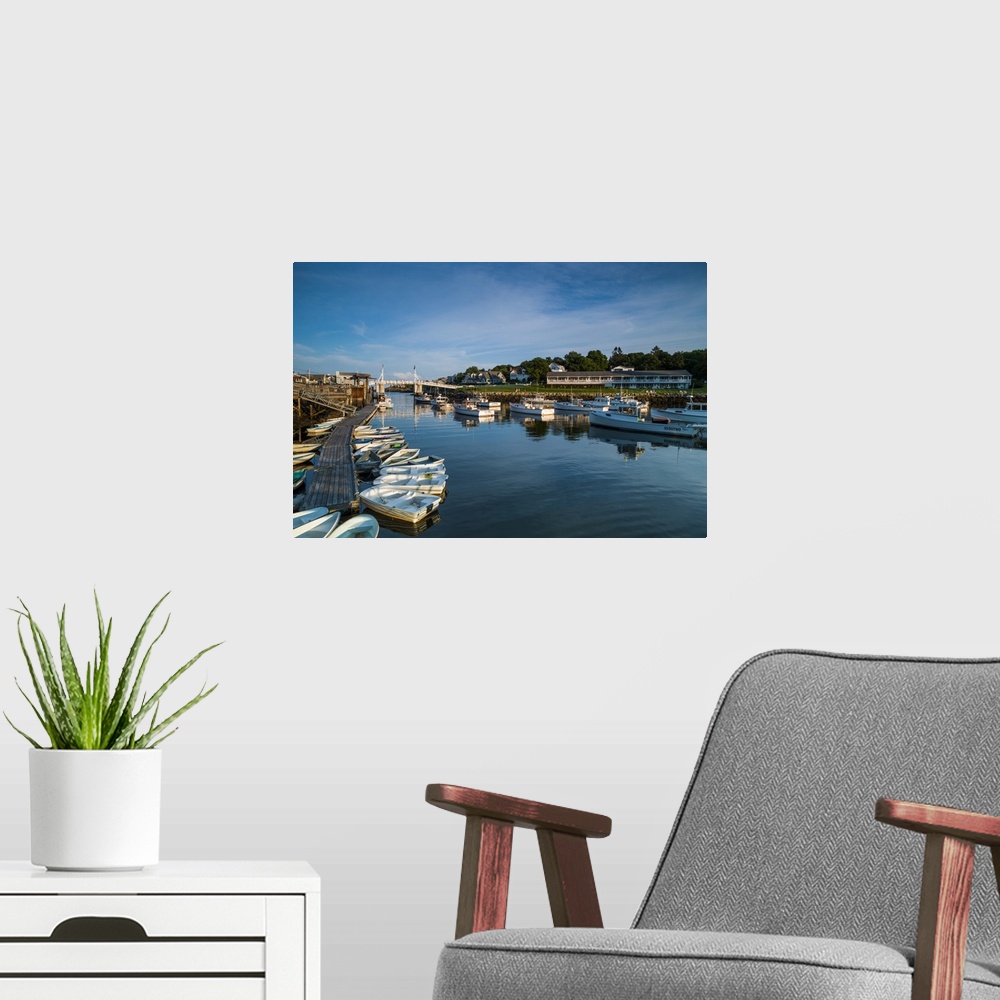 A modern room featuring USA, Maine, Ogunquit, Perkins Cove, boat harbor