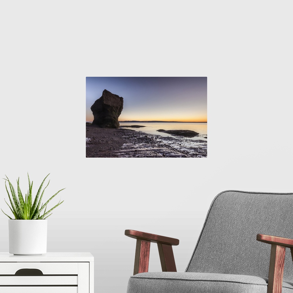 A modern room featuring New Brunswick, Hopewell Rocks, Flowerpot Rocks Formed By The Tides Of The Bay Of Fundy