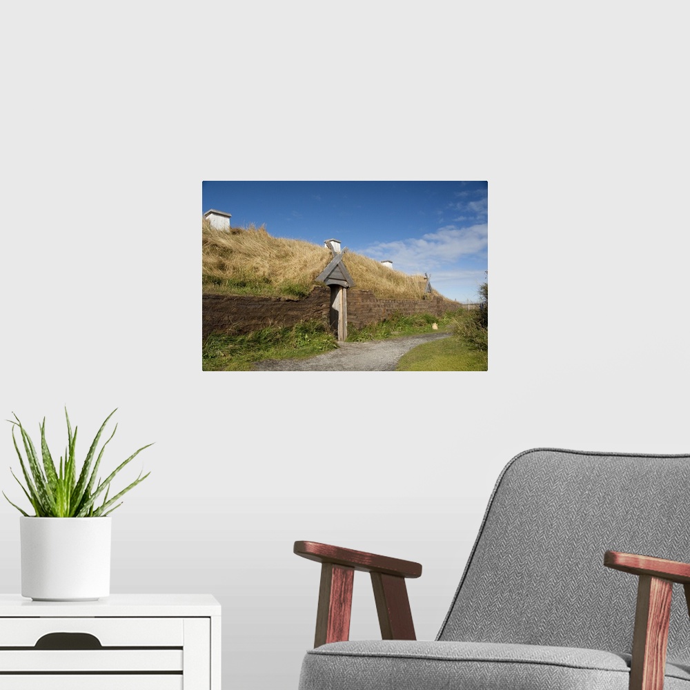 A modern room featuring Canada, Newfoundland and Labrador, L'Anse Aux Meadows. Archaeological site of the only confirmed ...