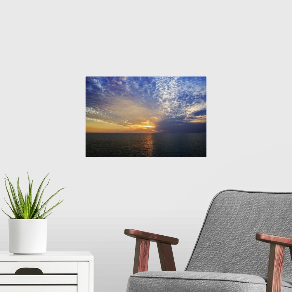 A modern room featuring Sunset from Fort Myers Beach, Florida