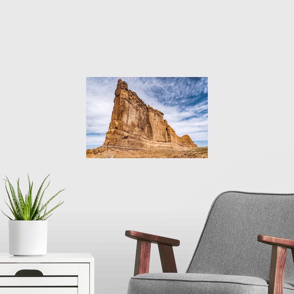 A modern room featuring Tower of Babel, Arches National Park, Moab, Utah, USA.