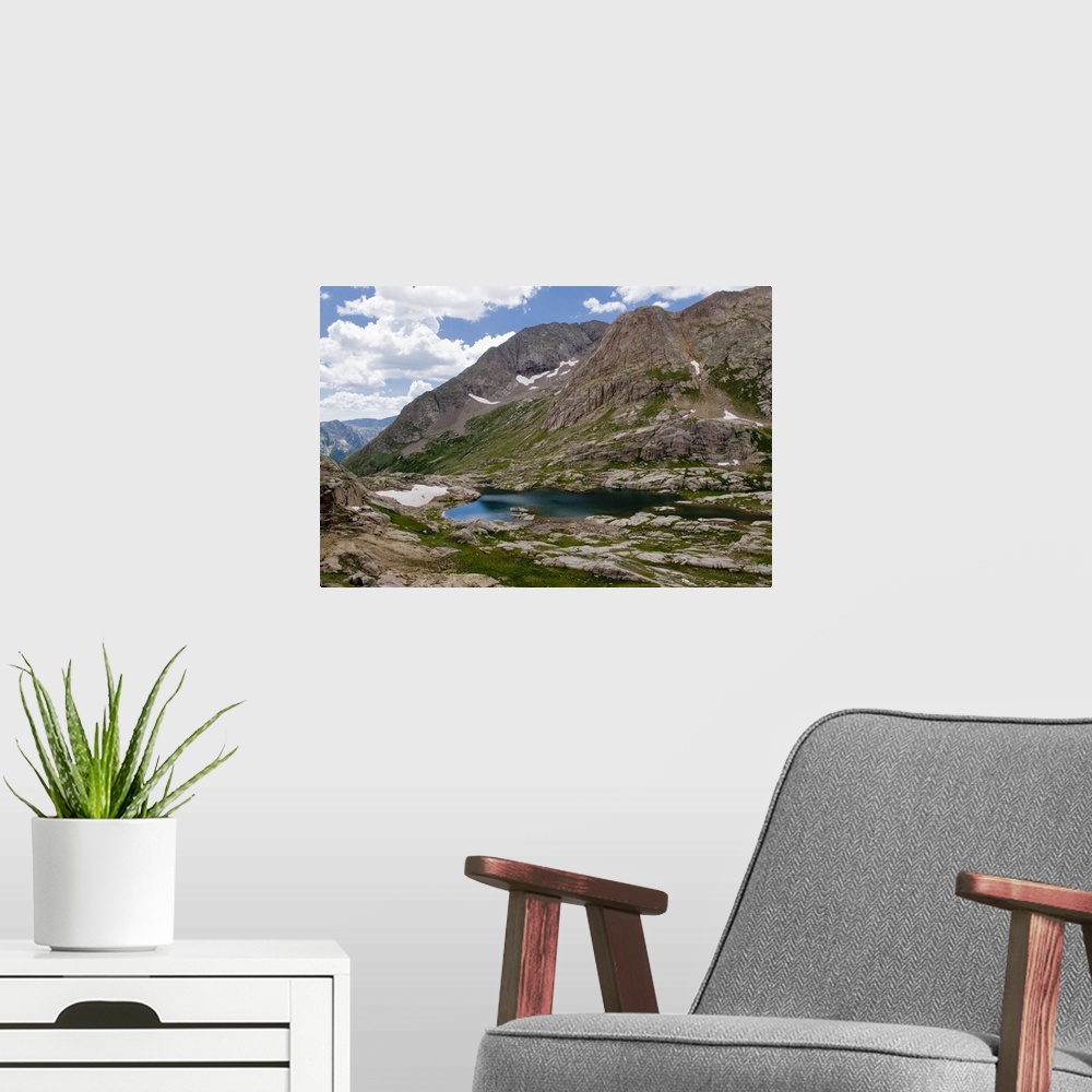 A modern room featuring Twin Lakes Basin, Weminuche Wilderness, Needle Range, San Juan National Forest, Colorado, Mount E...