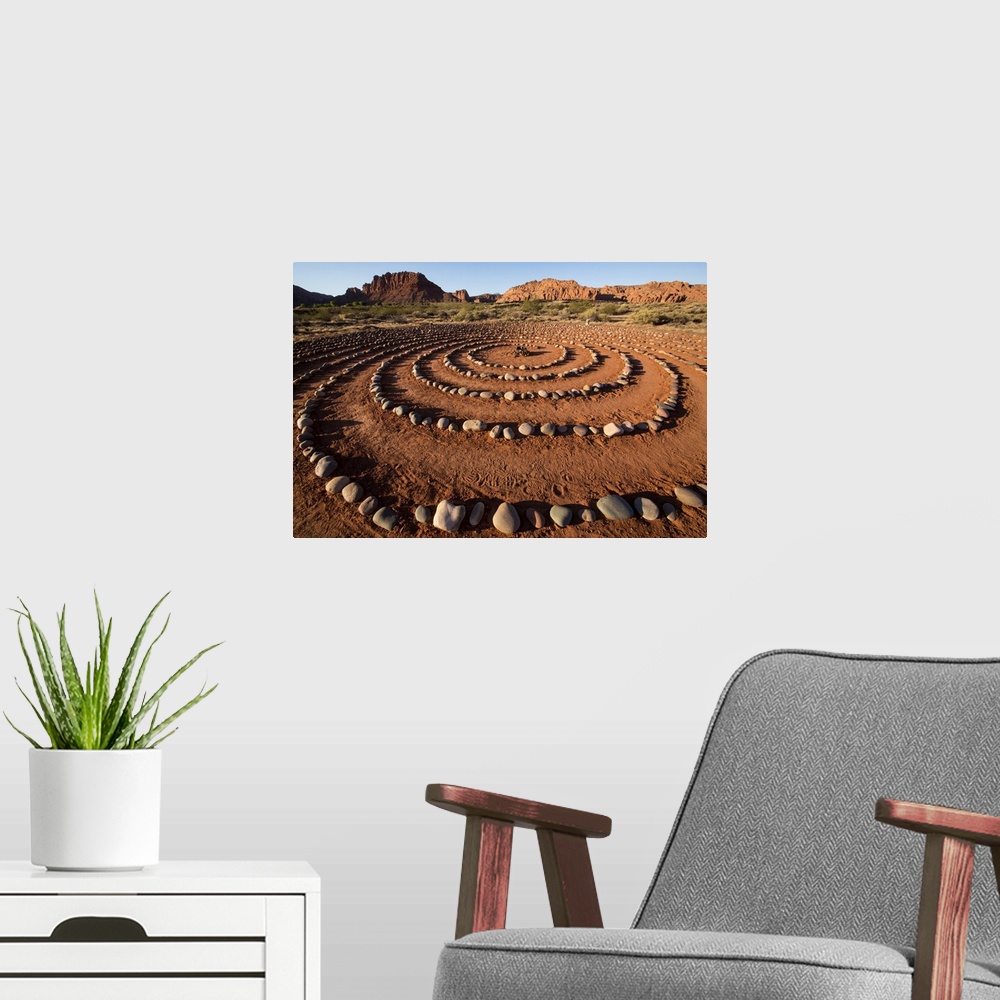 A modern room featuring USA, Utah, Ivins, Red Mountain Resort, Spiral Meditation Labyrinth, (PR)