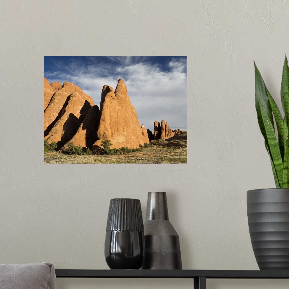A modern room featuring USA, Utah. Arches National Park, Fiery Furnace Fins