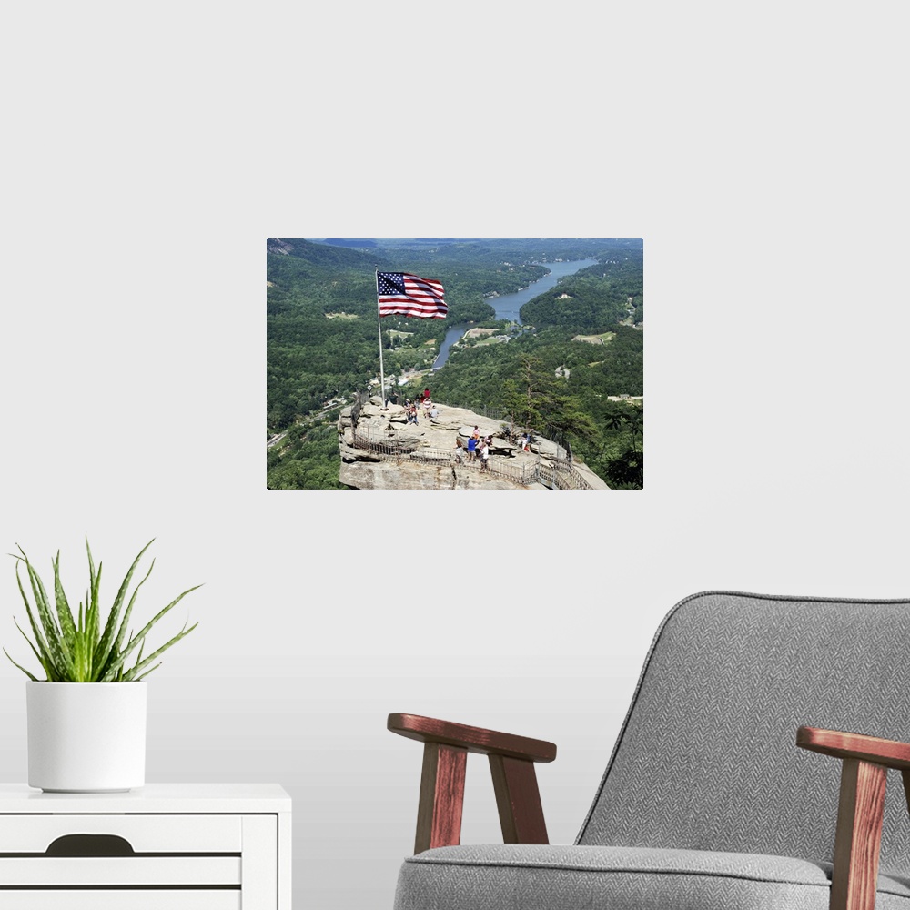 A modern room featuring View of Chimney Rock and Lake Lure from the Opera Box, NC.