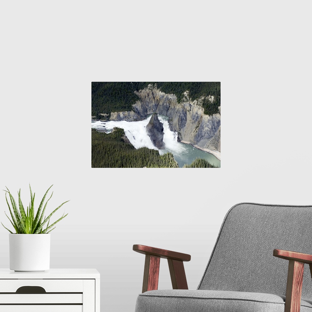 A modern room featuring Virginia Falls, Nahanni National Park Reserve, Northwest Territories, Canada