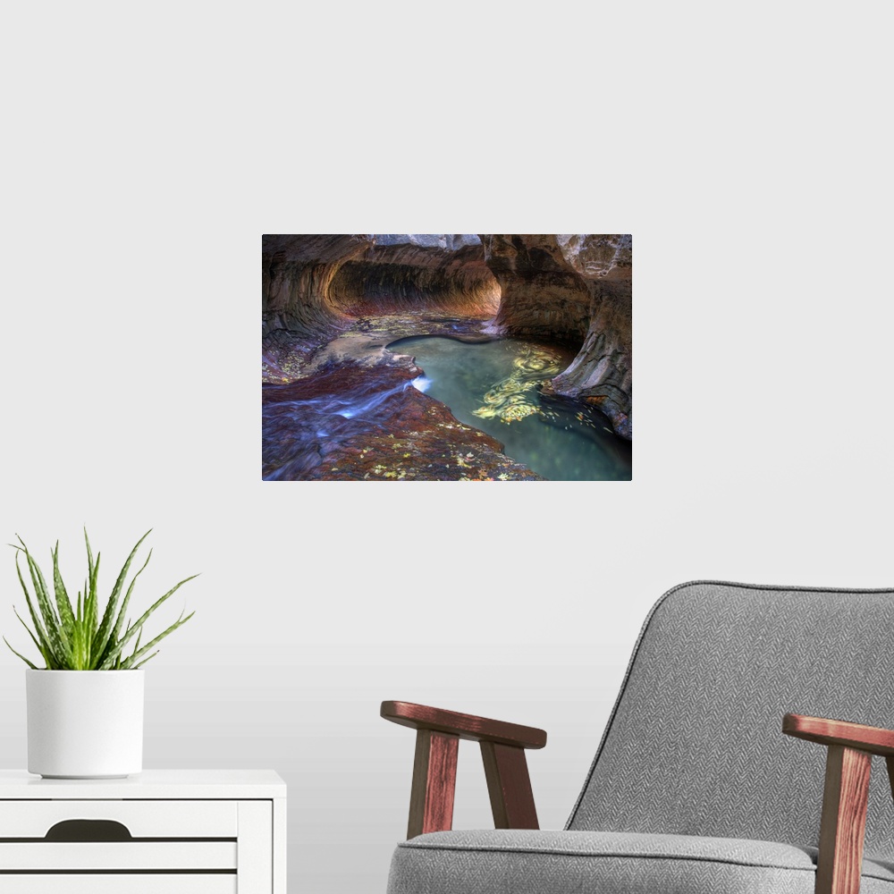 A modern room featuring Zion National Park, The Subway, Left Fork of North Creek, Utah.