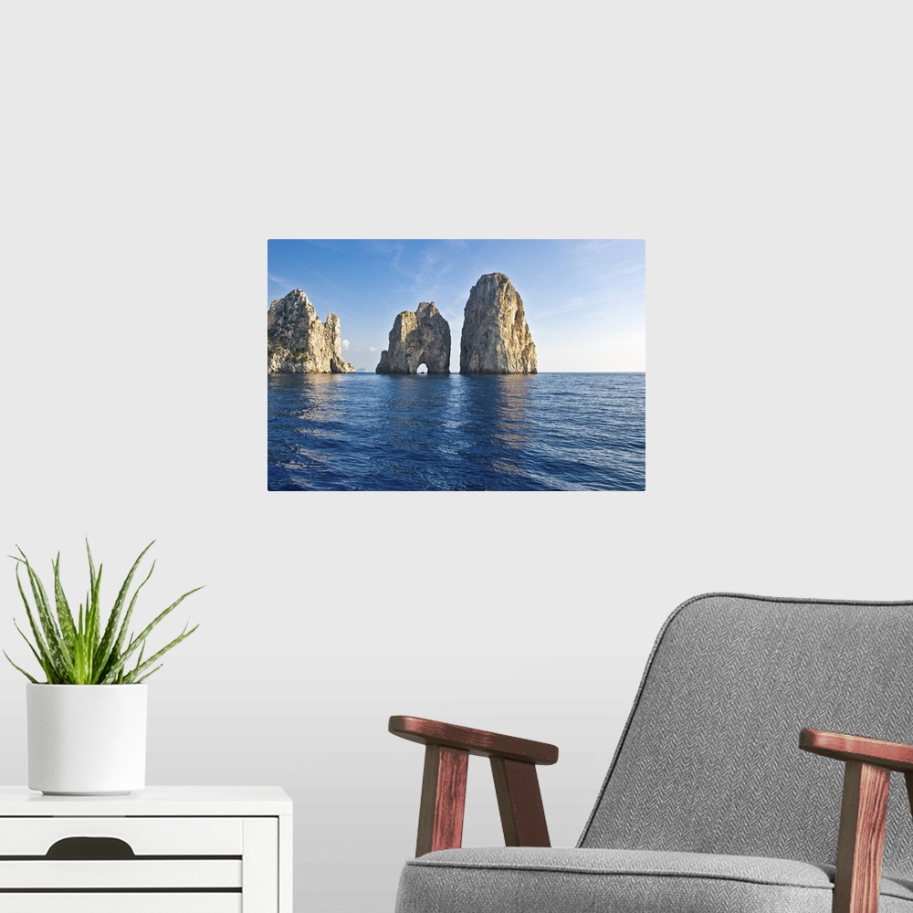 A modern room featuring The Capri Island