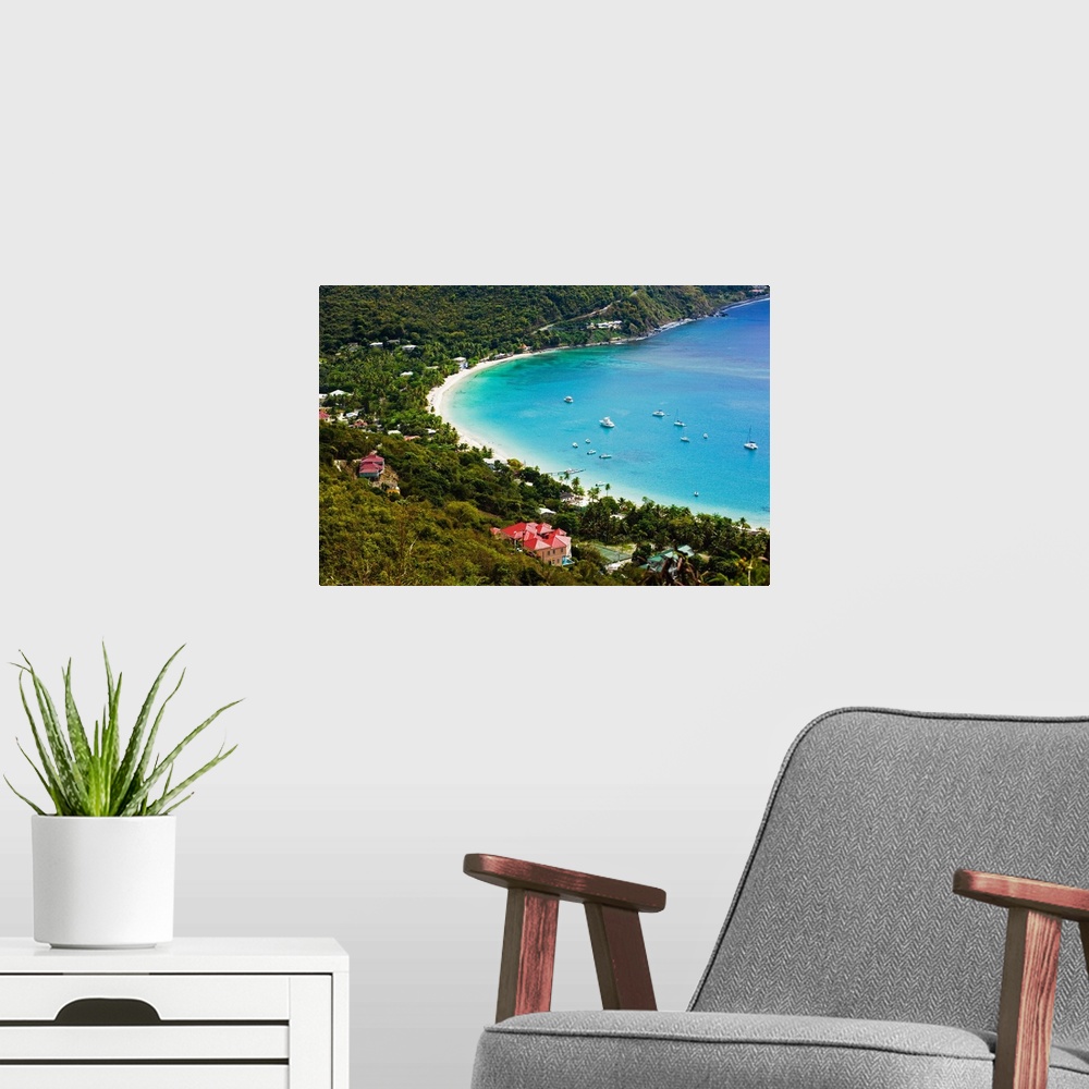 A modern room featuring British West Indies, British Virgin Islands, BVI, Caribbean, Caribs, Tortola, Cane Garden Bay