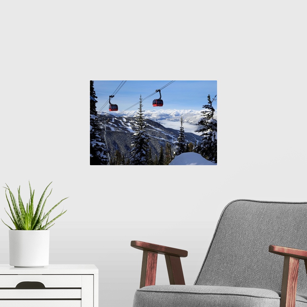 A modern room featuring Canada, British Columbia, Gondola and the Whistler mountain ski area