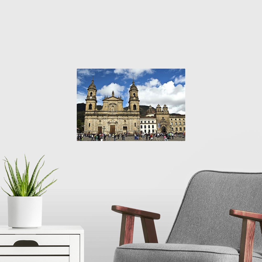 A modern room featuring Colombia, Bogota, Bolivar Square, Cathedral of Bogota