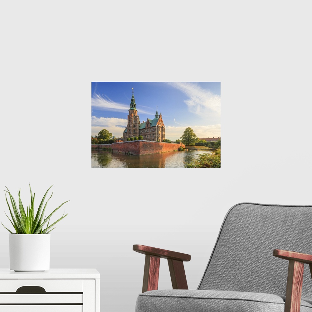 A modern room featuring Denmark, Scandinavia, Copenhagen, Rosenborg Castle and park.