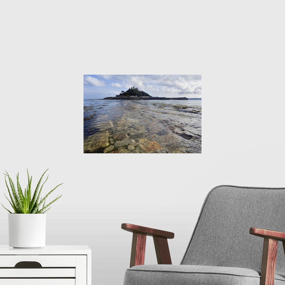 A modern room featuring England, Penwith peninsula, Cornwall, View of Saint Michael's Mount
