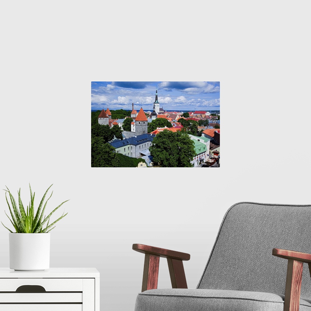 A modern room featuring Estonia, Eesti, Baltic States, Tallin, Tallinn, Old town skyline from Toompea
