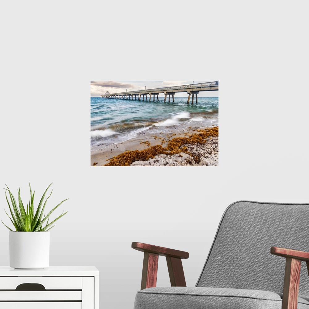 A modern room featuring Florida, South Florida, Deerfield Beach, pier.
