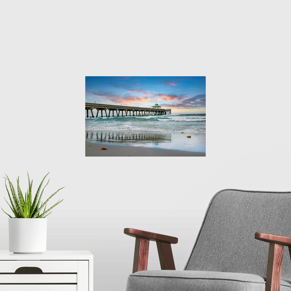 A modern room featuring Florida, South Florida, Pompano Beach Pier.