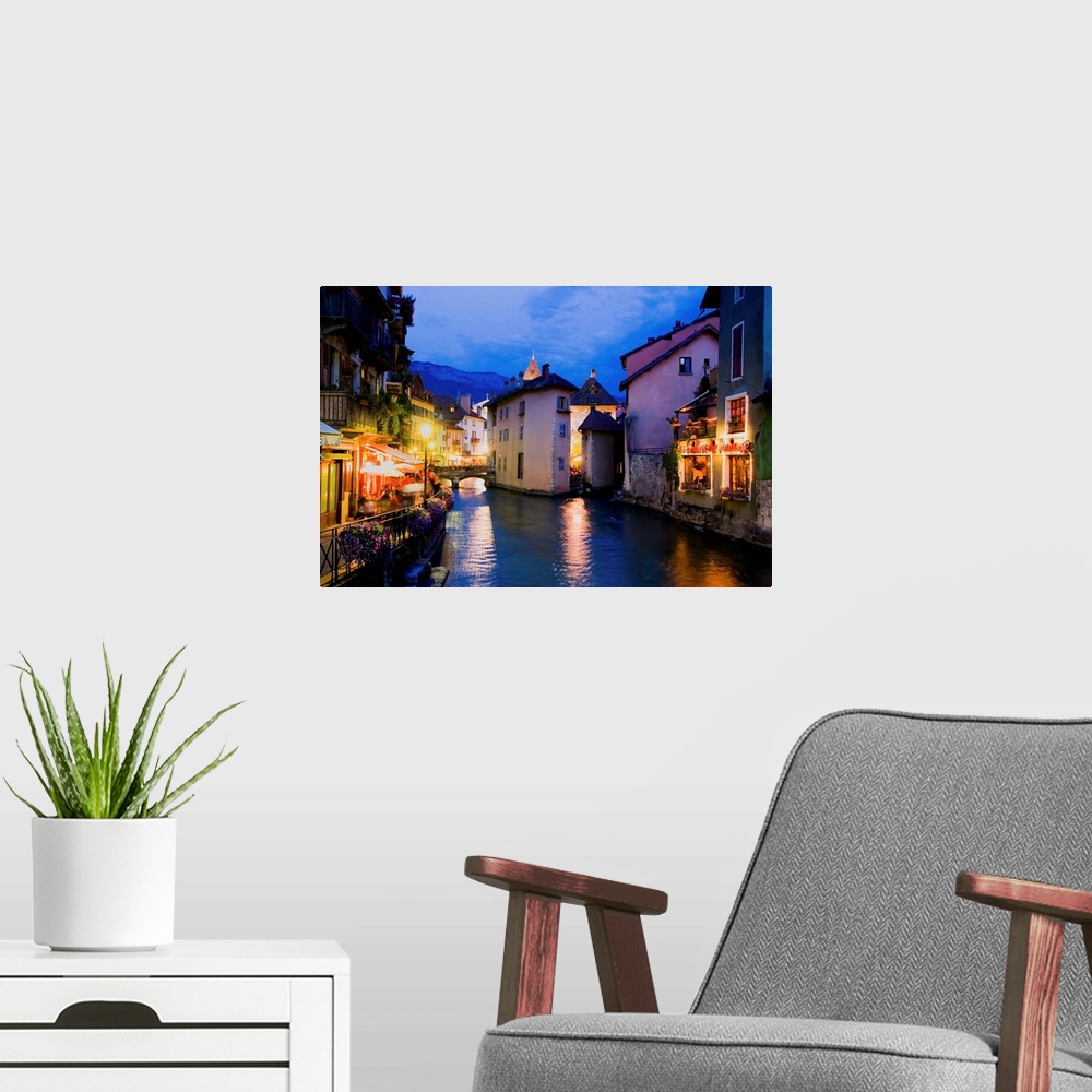 A modern room featuring France, Rh..ne-Alpes, Haute-Savoie, Annecy town, Thiou canal