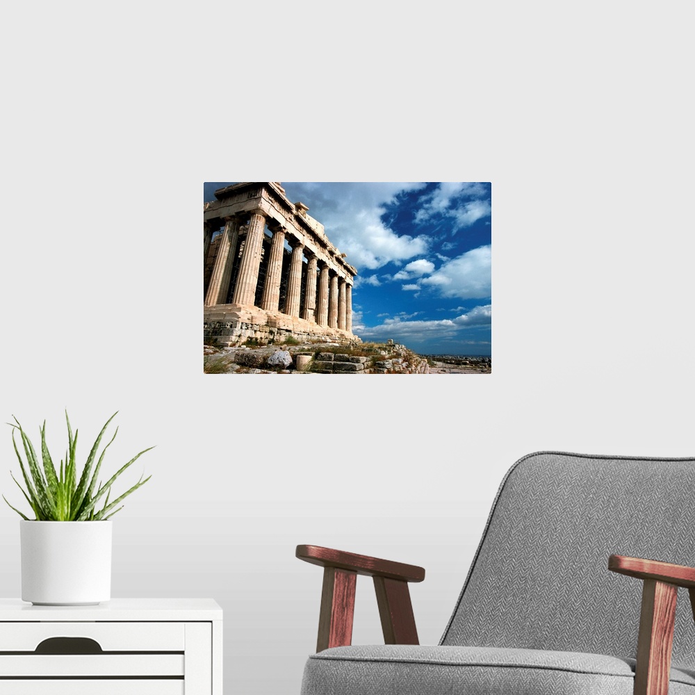 A modern room featuring Greece, Athens, Acropolis, Parthenon