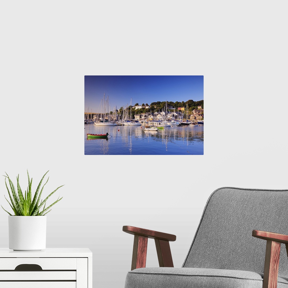 A modern room featuring Ireland, Cork, Kinsale, View of the Kinsale Harbour with the seafront