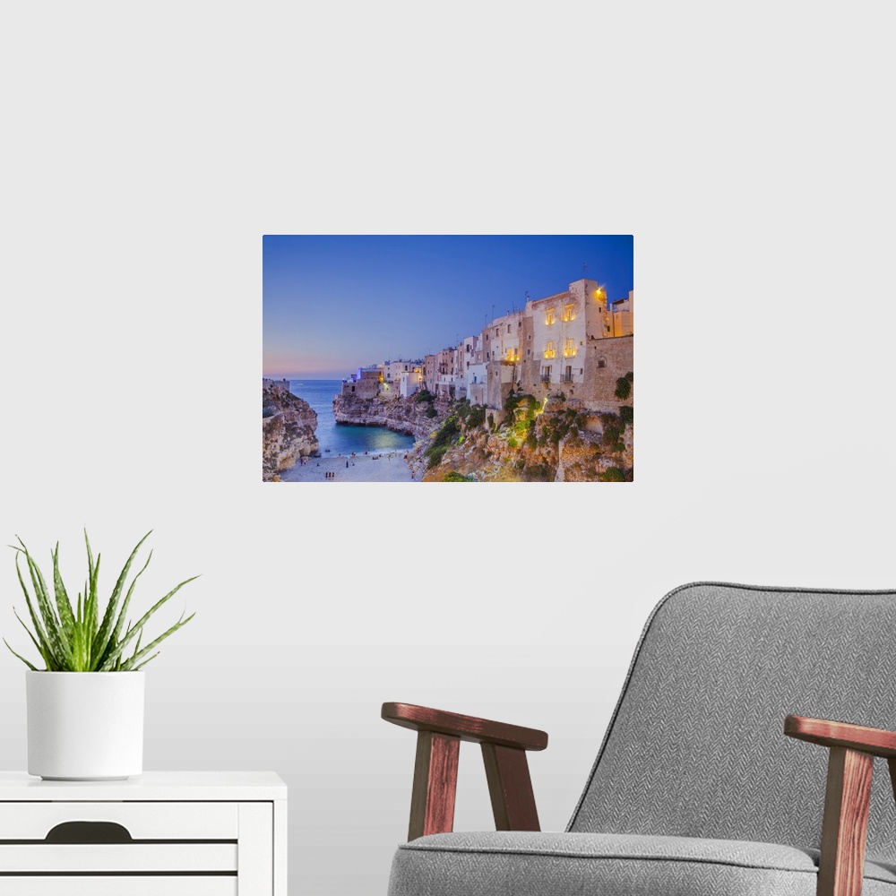 A modern room featuring Italy, Apulia, Bari district, Murge, Polignano a Mare, Mediterranean sea, Adriatic sea, Adriatic ...