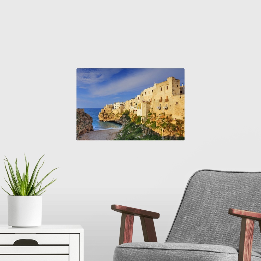 A modern room featuring Italy, Apulia, Mediterranean sea, Adriatic Coast, Bari district, Murge, Polignano a Mare