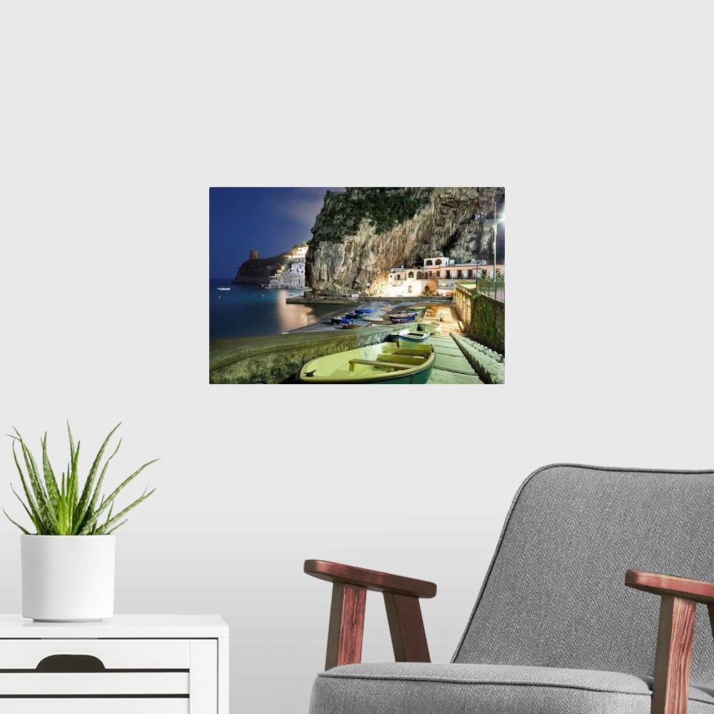 A modern room featuring Italy, Campania, Amalfi Coast,  Peninsula of Sorrento, Praiano, Marina di Praia