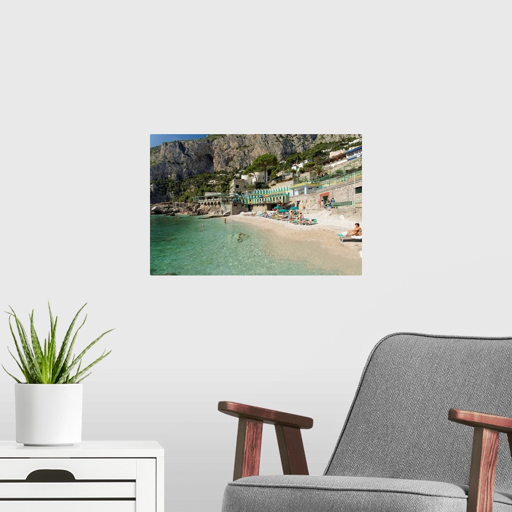 A modern room featuring Italy, Campania, Capri, Marina Piccola beach, Bagni Internazionali