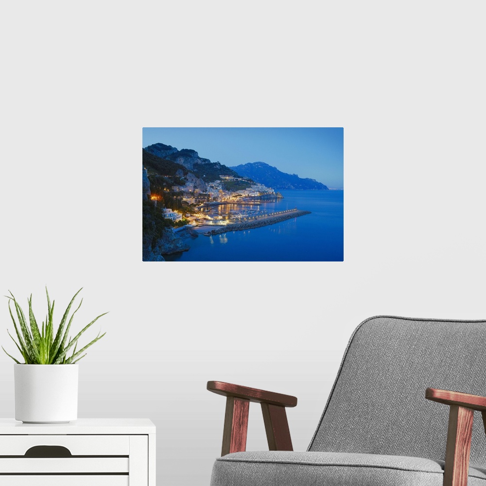 A modern room featuring Italy, Campania, Salerno district, Amalfi Coast, Mediterranean sea, Tyrrhenian sea, Tyrrhenian co...