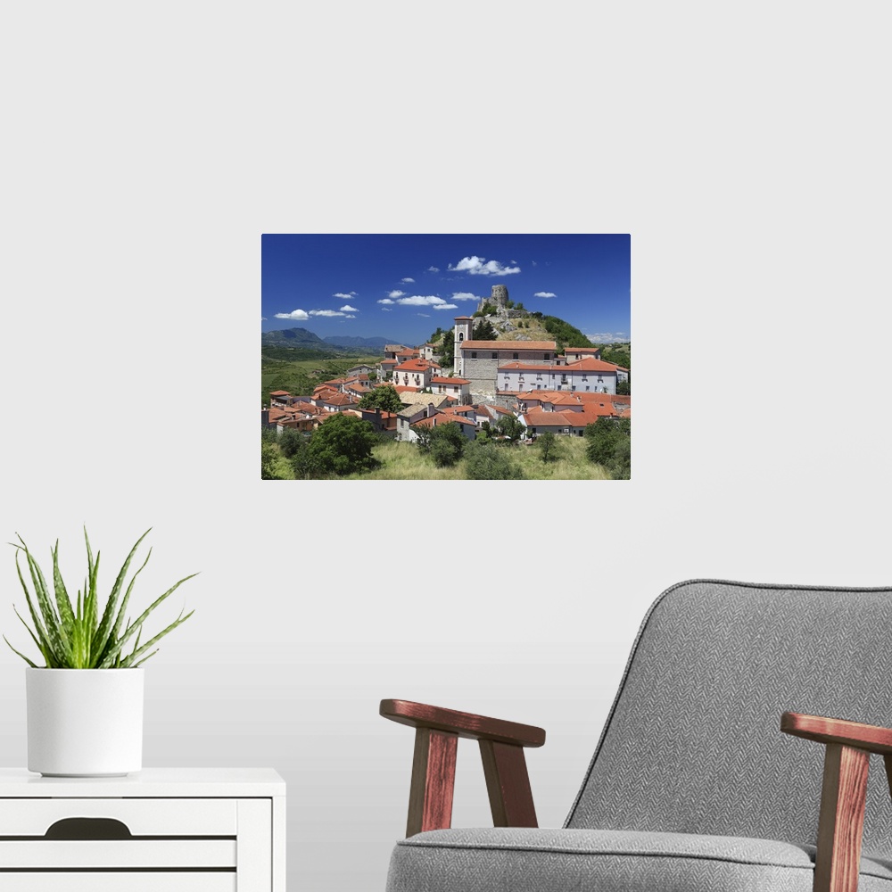 A modern room featuring Italy, Campania, Apennines, Appennini, Apennines, Avellino district, Irpinia, Rocca San Felice.